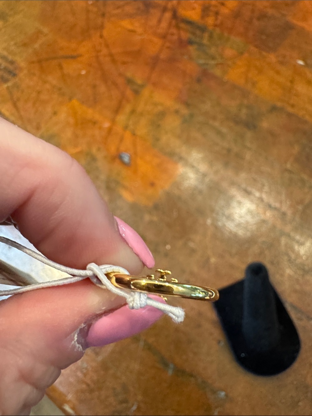 Tory Burch Gold-Tone Logo Ring - Picture 5 of 5